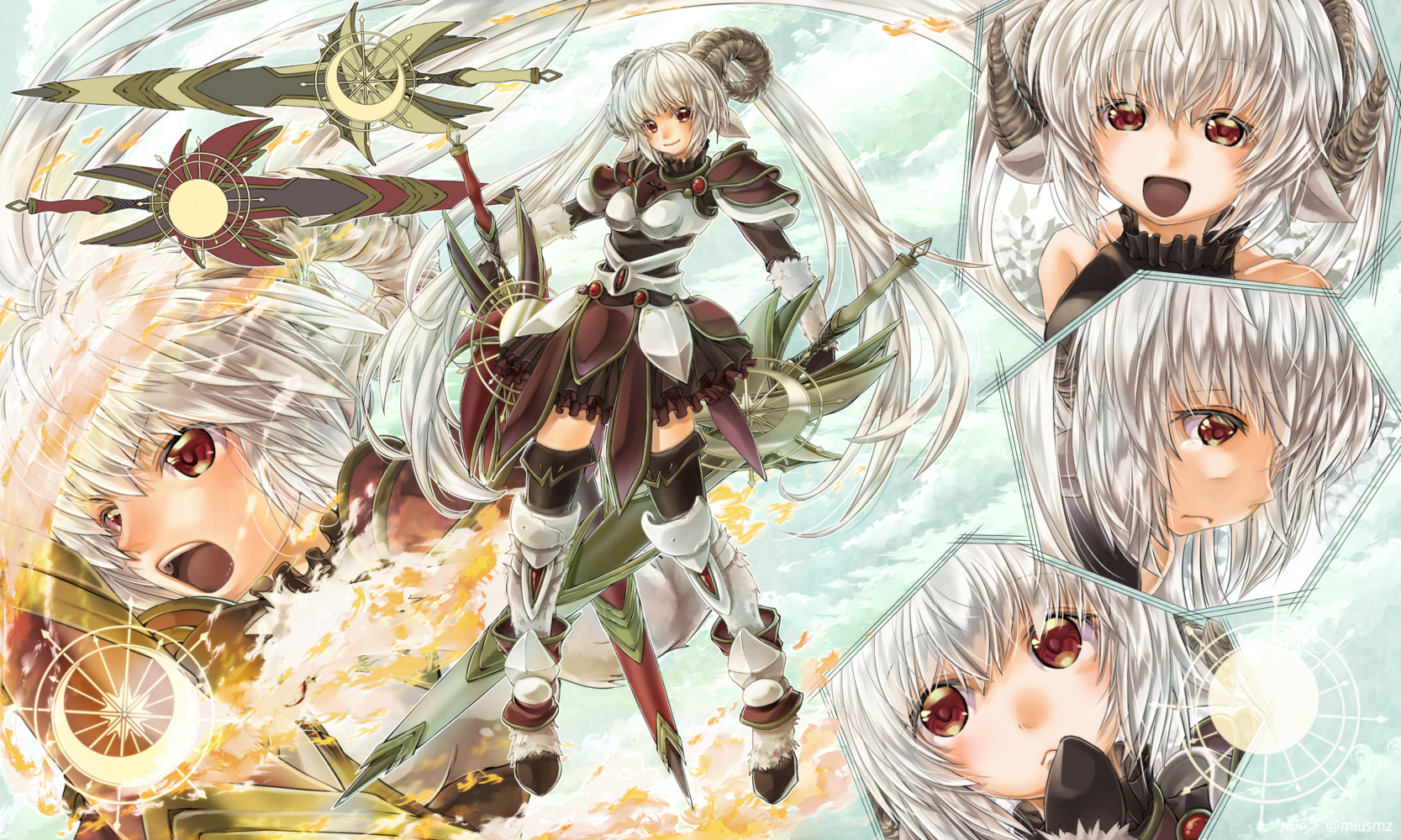 2020.7.22|Skeb|デジタル<br>半獣の女の子キャラデザ&設定図 清水実羽によるSkebで描かせて頂いたイラストです。