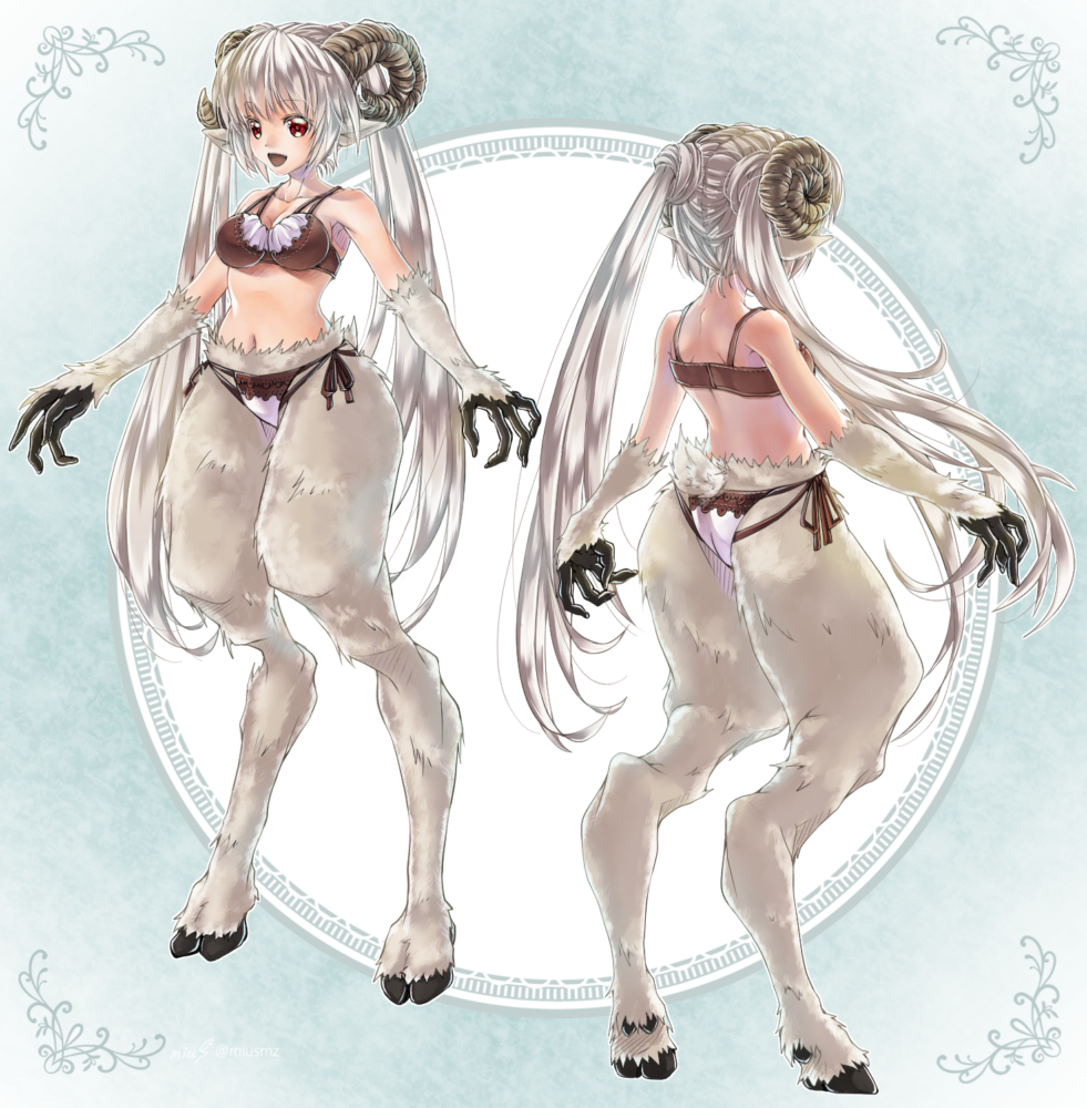 2020.7.31|Skeb|デジタル<br>半獣の女の子キャラデザ&立ち絵 清水実羽によるSkebで描かせて頂いたイラストです。