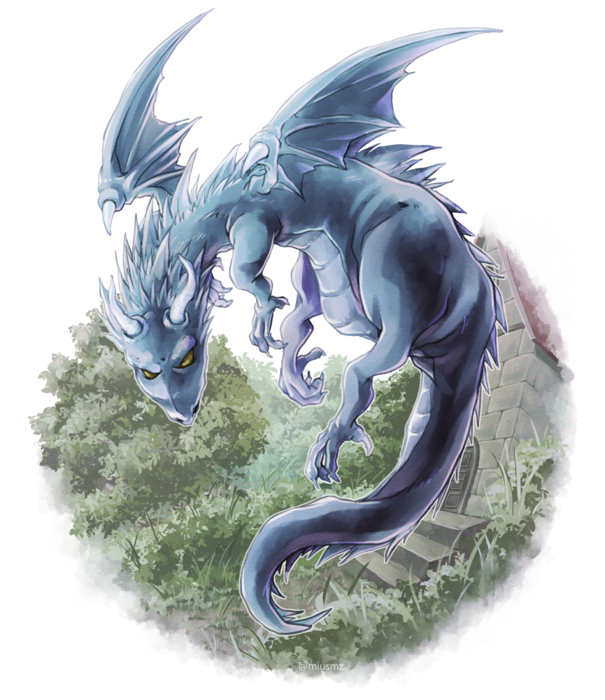 2020.4.23│オリジナル│デジタル 清水実羽によるファンタジーなドラゴンのオリジナルイラスト。