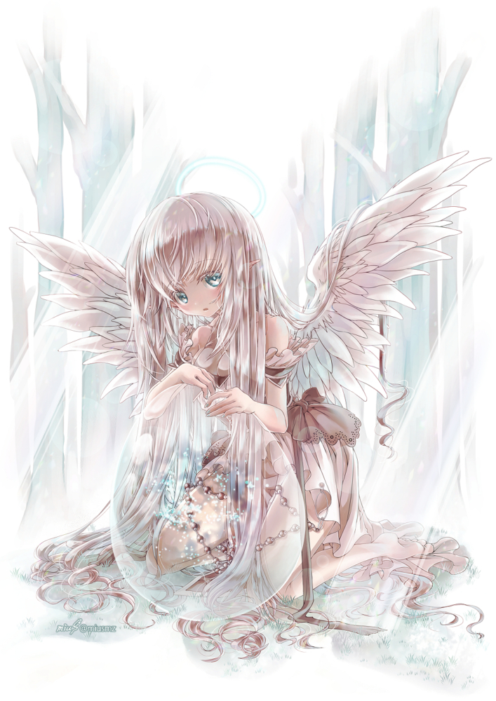 生まれ来る未来へ、儚く強い想い。<br><br>2021.10.2|オリジナル|デジタル 清水実羽による天使の女の子を描いたオリジナルイラスト。