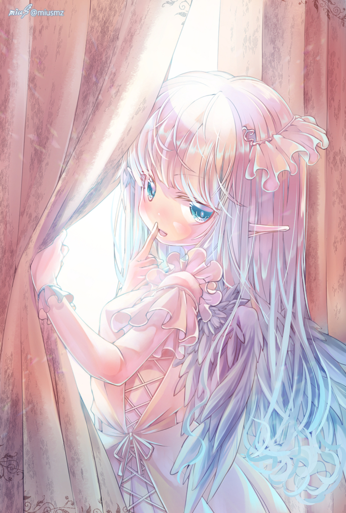 2021.12.5|オリジナル|デジタル 清水実羽による天使の女の子を描いたオリジナルイラスト。