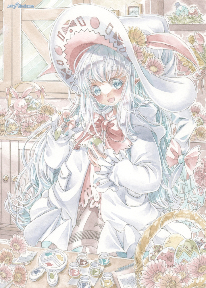 あなたはどんな色にしますか?<br><br>2022.4.16|オリジナル|アナログドローイング<br>(絵墨淡のみ/ウォーターフォード細目) 清水実羽による透明水彩ドローイングで魔女さんのオリジナルイラスト。