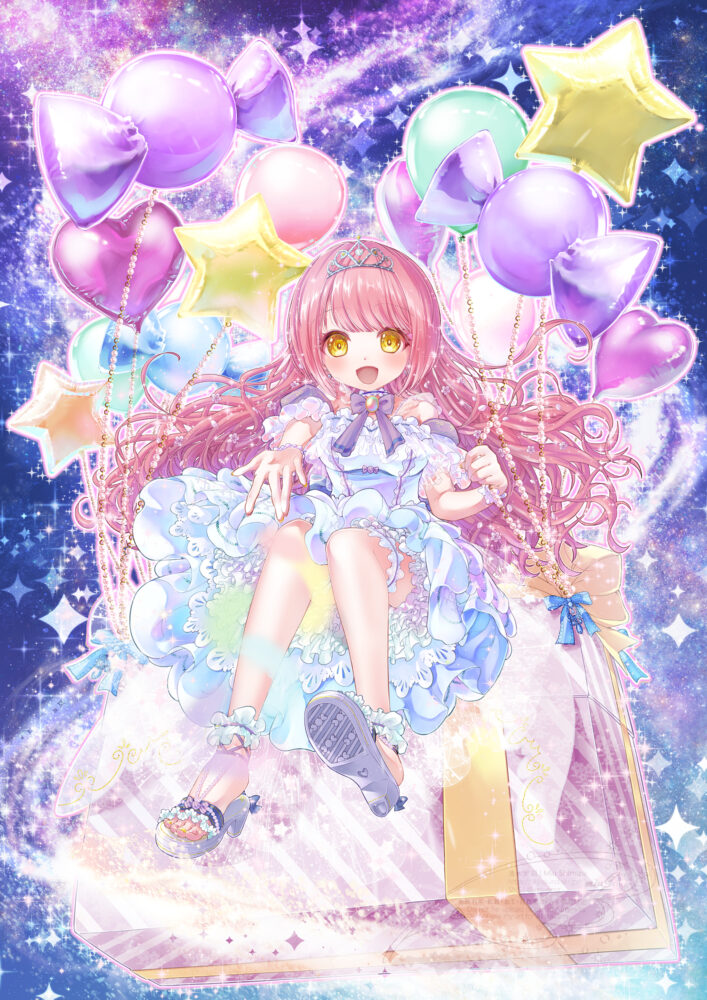 2025.8|活動者様個人依頼│A4<br>Vtuber春野 ユキさんのお誕生日記念イラスト。<br>X:@HarunohuruYuki、YouTube:https://www.youtube.com/@Haruno_Yuki) イラストレーター清水実羽による、女性VTuberさんのお誕生日お祝いイラスト。星空背景版。