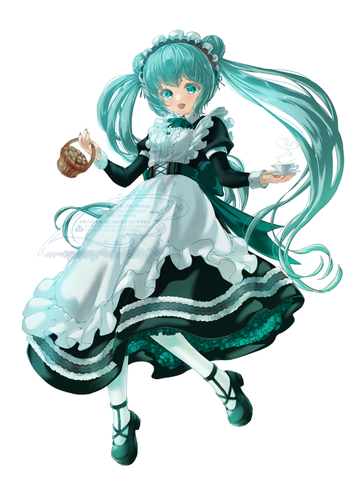 2025.2.14|初音ミク二次創作|デジタル<br>クラシックメイドをテーマにデザインしました。 イラストレーター清水実羽によるメイド姿の初音ミクちゃん二次創作イラスト。